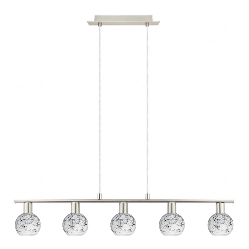 Eglo - Candeeiro suspenso LED MY CHOICE 5xE14/4W/230V cromado mate/branco/preto