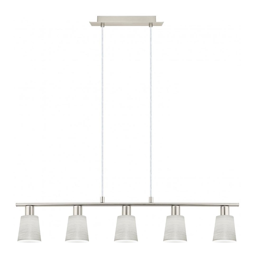 Eglo - Candeeiro suspenso LED MY CHOICE 5xE14/4W/230V cromado mate/creme