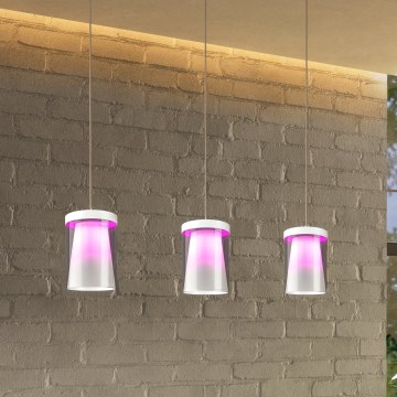 Eglo - Candeeiro suspenso LED RGBW com regulação 3xLED/3,7W/230V 2700-6500K branco ZigBee