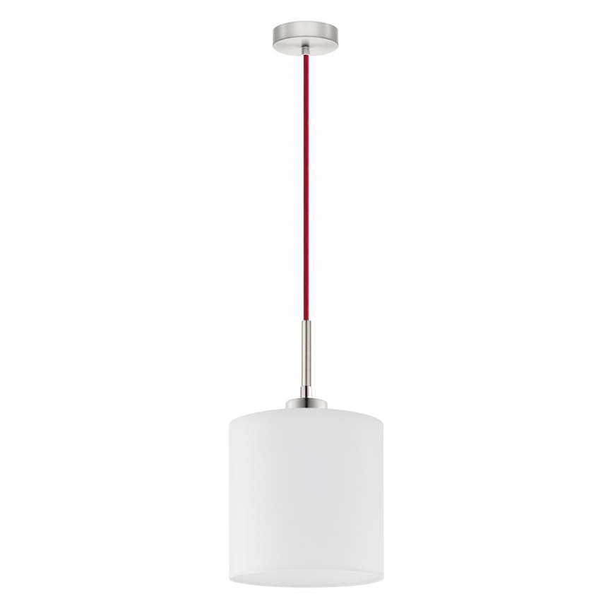 Eglo - Candeeiro suspenso LED TUNJA 1xE27/60W/230V branco
