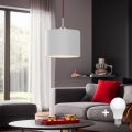 Eglo - Candeeiro suspenso LED TUNJA 1xE27/60W/230V branco