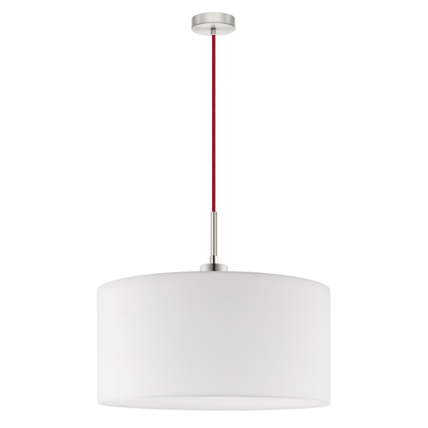 Eglo - Candeeiro suspenso LED TUNJA 1xE27/60W/230V branco