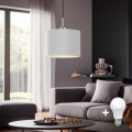 Eglo - Candeeiro suspenso LED TUNJA 1xE27/60W/230V branco