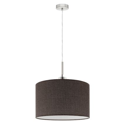 Eglo - Candeeiro suspenso LED TUNJA 1xE27/60W/230V castanho
