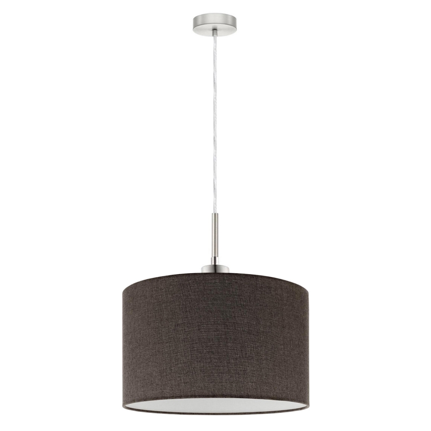 Eglo - Candeeiro suspenso LED TUNJA 1xE27/60W/230V castanho