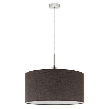 Eglo - Candeeiro suspenso LED TUNJA 1xE27/60W/230V castanho