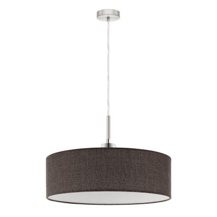 Eglo - Candeeiro suspenso LED TUNJA 1xE27/60W/230V castanho