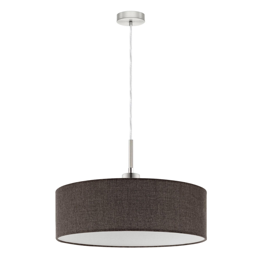 Eglo - Candeeiro suspenso LED TUNJA 1xE27/60W/230V castanho
