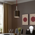 Eglo - Candeeiro suspenso LED TUNJA 1xE27/60W/230V castanho