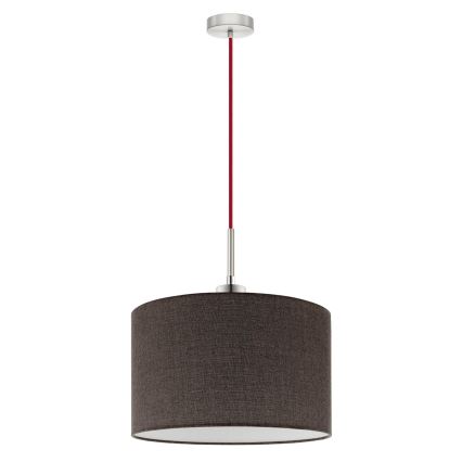 Eglo - Candeeiro suspenso LED TUNJA 1xE27/60W/230V castanho