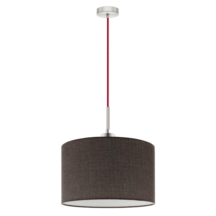 Eglo - Candeeiro suspenso LED TUNJA 1xE27/60W/230V castanho
