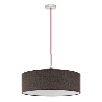 Eglo - Candeeiro suspenso LED TUNJA 1xE27/60W/230V castanho