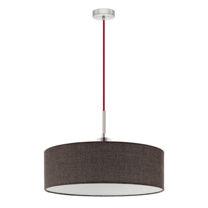 Eglo - Candeeiro suspenso LED TUNJA 1xE27/60W/230V castanho