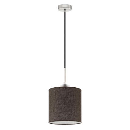 Eglo - Candeeiro suspenso LED TUNJA 1xE27/60W/230V castanho