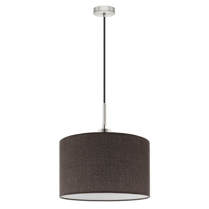Eglo - Candeeiro suspenso LED TUNJA 1xE27/60W/230V castanho