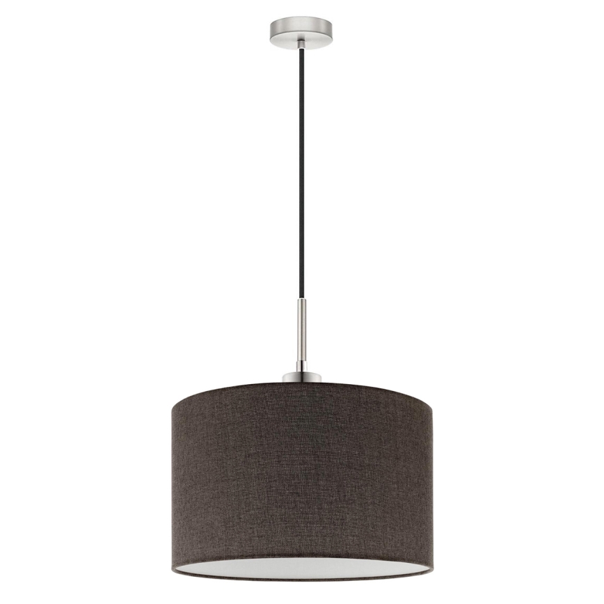 Eglo - Candeeiro suspenso LED TUNJA 1xE27/60W/230V castanho