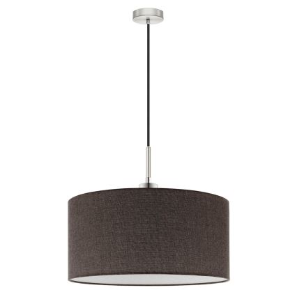 Eglo - Candeeiro suspenso LED TUNJA 1xE27/60W/230V castanho
