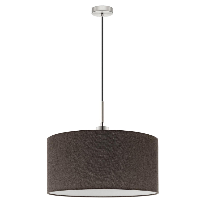 Eglo - Candeeiro suspenso LED TUNJA 1xE27/60W/230V castanho