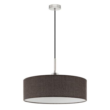 Eglo - Candeeiro suspenso LED TUNJA 1xE27/60W/230V castanho