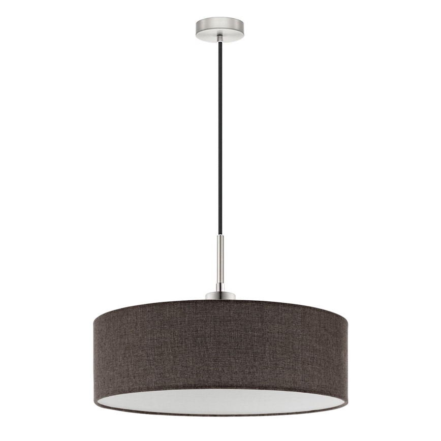 Eglo - Candeeiro suspenso LED TUNJA 1xE27/60W/230V castanho