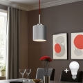 Eglo - Candeeiro suspenso LED TUNJA 1xE27/60W/230V cinzento