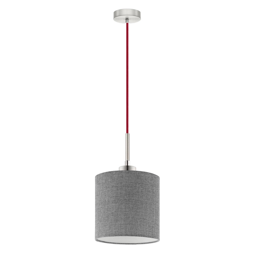 Eglo - Candeeiro suspenso LED TUNJA 1xE27/60W/230V cinzento