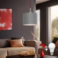 Eglo - Candeeiro suspenso LED TUNJA 1xE27/60W/230V cinzento