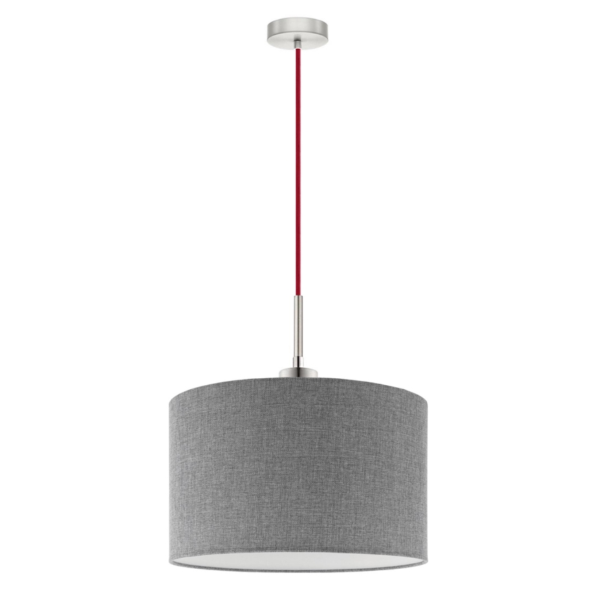 Eglo - Candeeiro suspenso LED TUNJA 1xE27/60W/230V cinzento