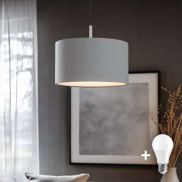 Eglo - Candeeiro suspenso LED TUNJA 1xE27/60W/230V cinzento