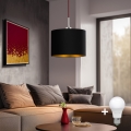 Eglo - Candeeiro suspenso LED TUNJA 1xE27/60W/230V preto