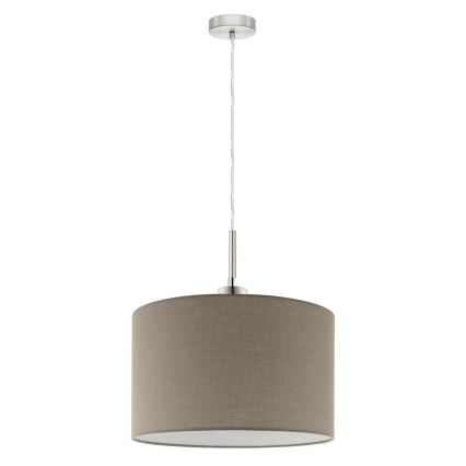 Eglo - Candeeiro suspenso LED TUNJA 1xE27/60W/230V taupe