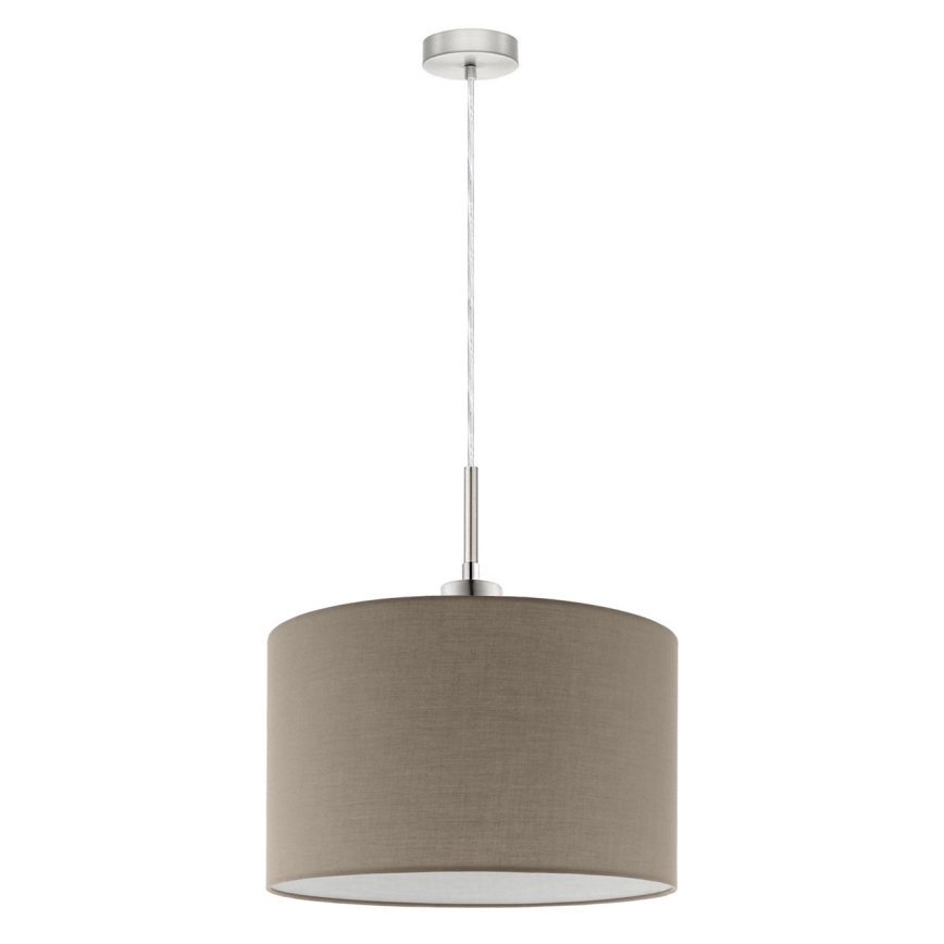 Eglo - Candeeiro suspenso LED TUNJA 1xE27/60W/230V taupe