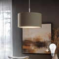 Eglo - Candeeiro suspenso LED TUNJA 1xE27/60W/230V taupe