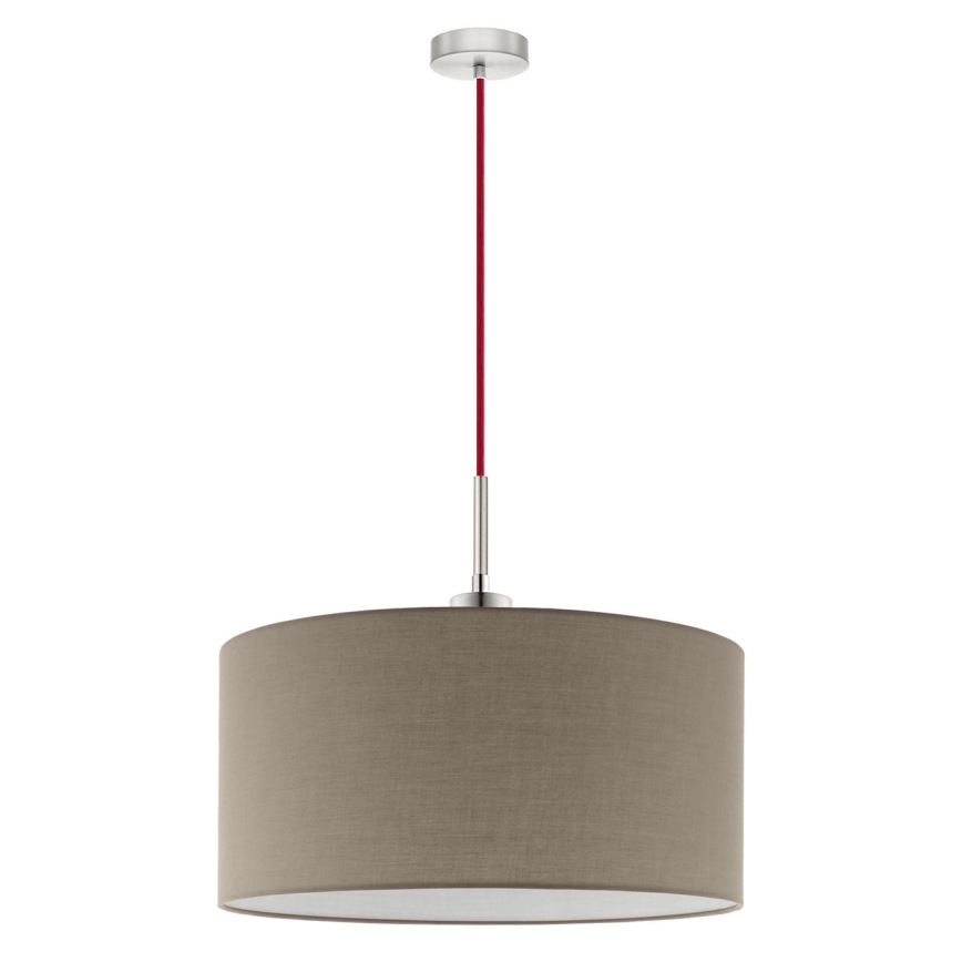 Eglo - Candeeiro suspenso LED TUNJA 1xE27/60W/230V taupe