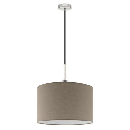 Eglo - Candeeiro suspenso LED TUNJA 1xE27/60W/230V taupe