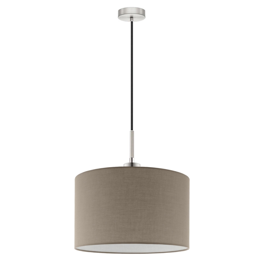 Eglo - Candeeiro suspenso LED TUNJA 1xE27/60W/230V taupe