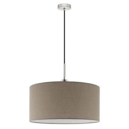 Eglo - Candeeiro suspenso LED TUNJA 1xE27/60W/230V taupe