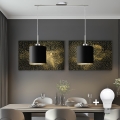 Eglo - Candeeiro suspenso LED TUNJA 2xE27/60W/230V preto