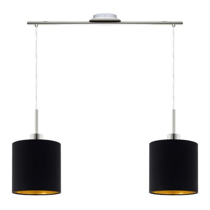 Eglo - Candeeiro suspenso LED TUNJA 2xE27/60W/230V preto