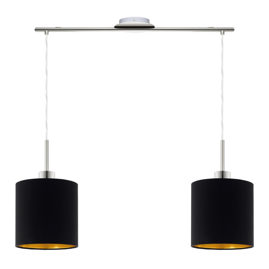 Eglo - Candeeiro suspenso LED TUNJA 2xE27/60W/230V preto