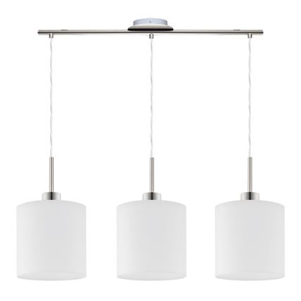 Eglo - Candeeiro suspenso LED TUNJA 3xE27/60W/230V branco
