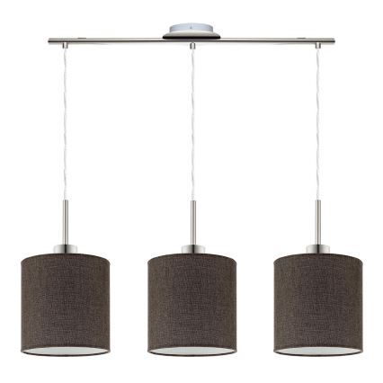 Eglo -   Candeeiro suspenso LED TUNJA 3xE27/60W/230V castanho
