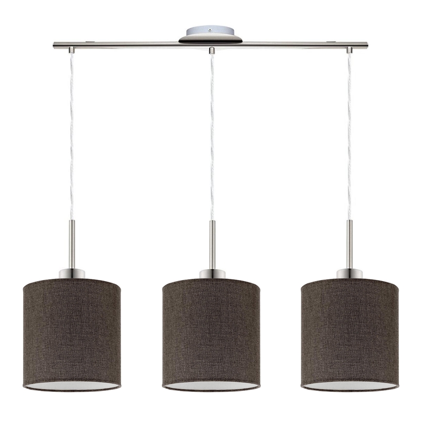 Eglo -   Candeeiro suspenso LED TUNJA 3xE27/60W/230V castanho
