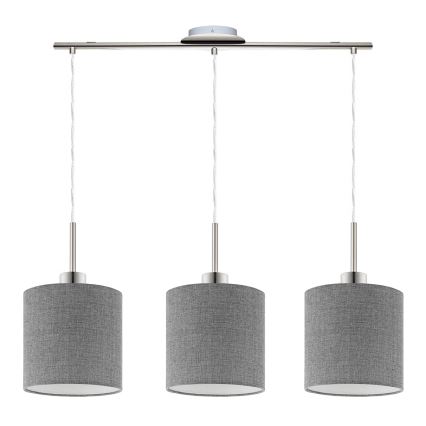 Eglo - Candeeiro suspenso LED TUNJA 3xE27/60W/230V cinzento