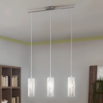 Eglo - Candeeiro suspenso RIVATO 3xE27/60W/230V