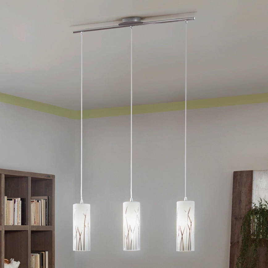 Eglo - Candeeiro suspenso RIVATO 3xE27/60W/230V