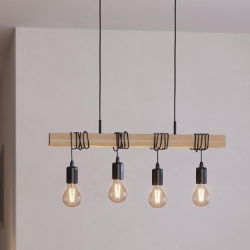 Eglo - Candeeiro suspenso TOWNSHEND 4xE27/60W/230V - FSC certificado