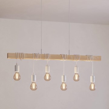 Eglo - Candeeiro suspenso TOWNSHEND 6xE27/60W/230V - FSC certificado
