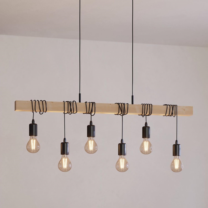 Eglo - Candeeiro suspenso TOWNSHEND 6xE27/60W/230V