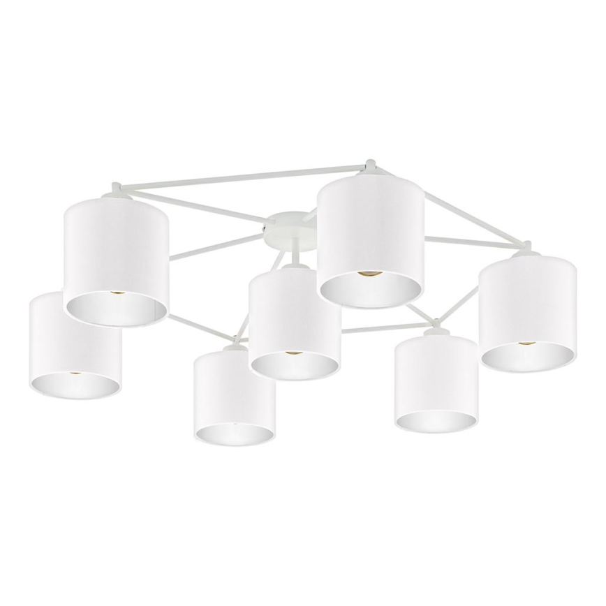 Eglo - Candelabro integrado 7xE27/40W/230V branco